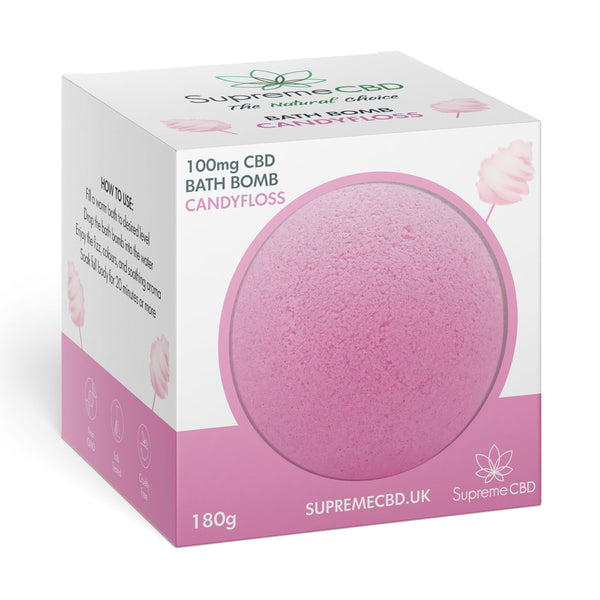 CBD Bath Bomb - Candy Floss (100mg)