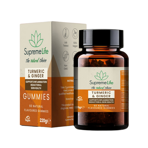 Turmeric & Ginger Gummies (60x Natural Flavour Gummies)