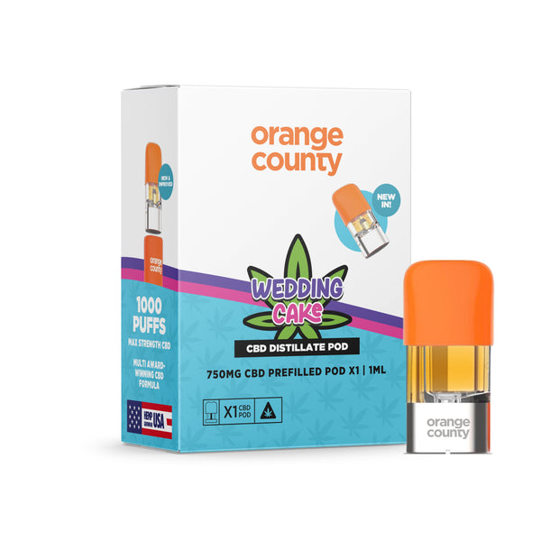 Orange County CBD 1ml Replacement Pod 750mg – Wedding Cake OG