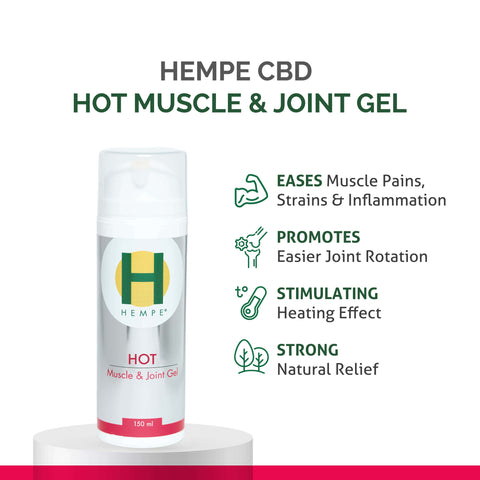 HEMPE Hot Muscle & Joint Gel 150ml with 25% EXTRA FREE!