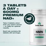 NMN = NAD+ Supplement (600mg per Serving) Cellular Repair & Energy Metabolism
