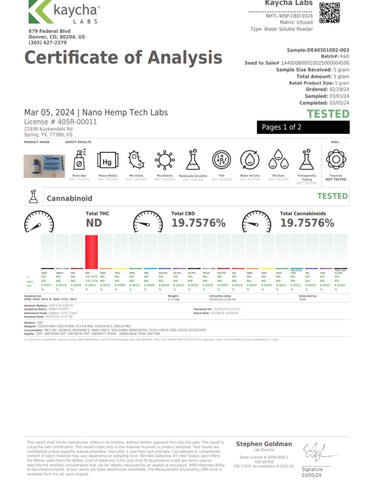 Water Soluble CBD Isolate 20%