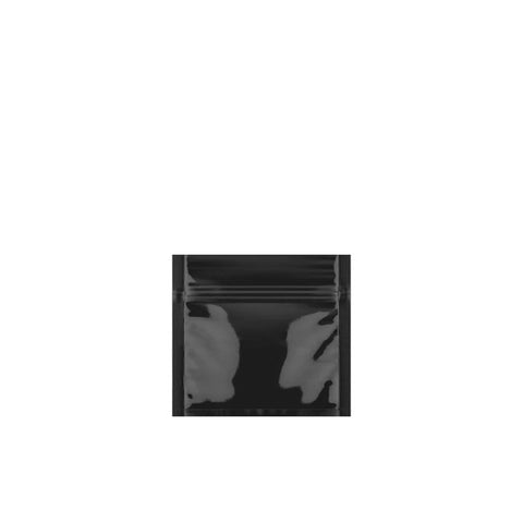 A small black resealable pouch or sleeve centered on a plain white background.