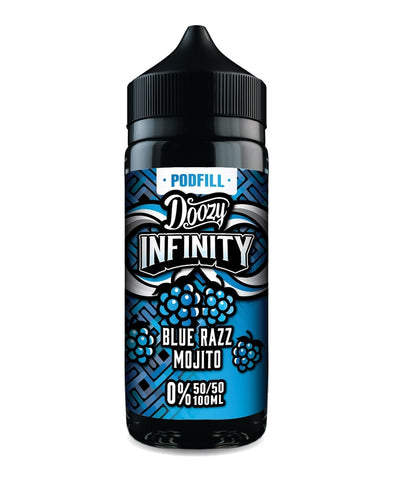 Doozy Vape - Infinity Pod Fill - 100ml [Blue Razz Mojito 50/50]