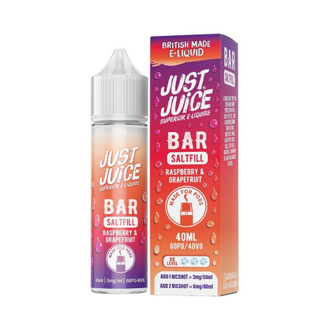 Just Juice Bar - 40ml - Rasberry &amp; Grapefruit - Saltfill [0MG]