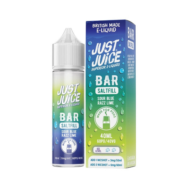 Just Juice Bar - 40ml - Sour Blue Razz Lime - Saltfill [0MG]