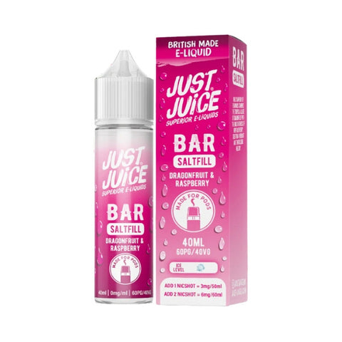 Just Juice Bar - 40ml - Dragonfruit &amp; Raspberry - Saltfill [0MG]