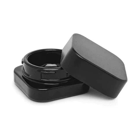 Square Glass Concentrate Containers – Airtight Blank Storage Jars