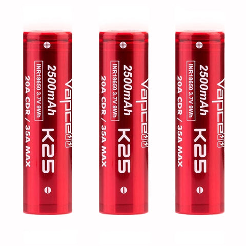 Vapcell K25 18650 Battery in Case