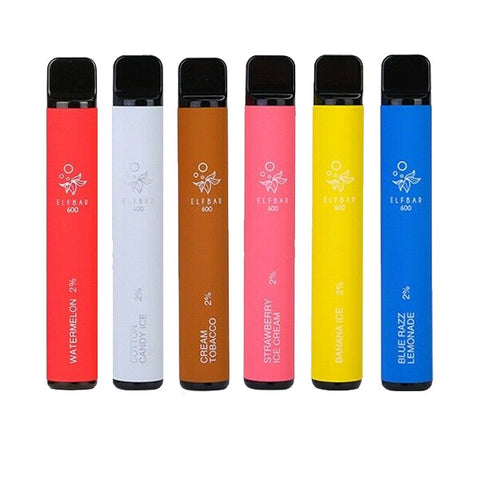 20mg ELF Bar Disposable Vape Pod 600 Puffs (Any 3 For £10)