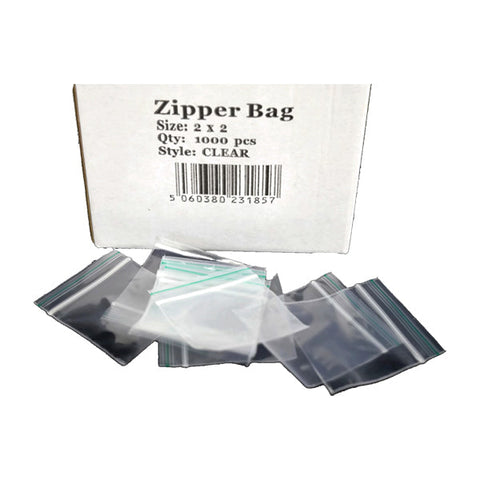 5 x Zipper Branded 2 x 2 Clear Bags