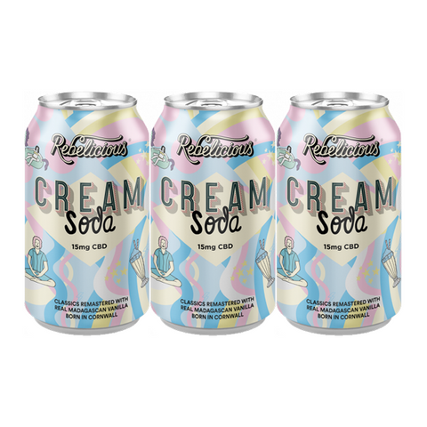12 x Rebelicious Cream Soda Sparkling Soft Drink - 330ml