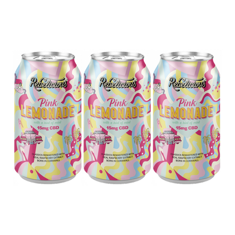 12 x Rebelicious Pink Lemonade Sparkling Soft Drink - 330ml