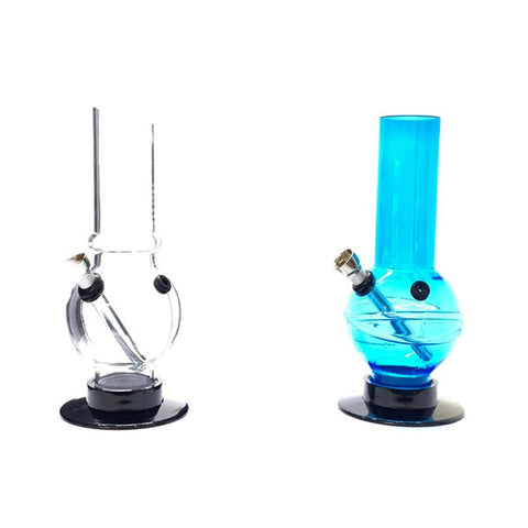 8" Mixed Colour Plain Acrylic Bong - FB 0239