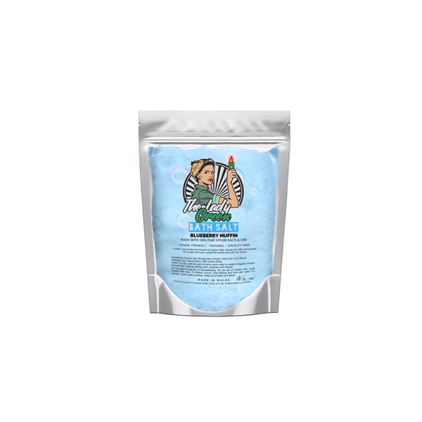 Lady Green 20mg CBD Blueberry Muffin Bath Salts - 150g