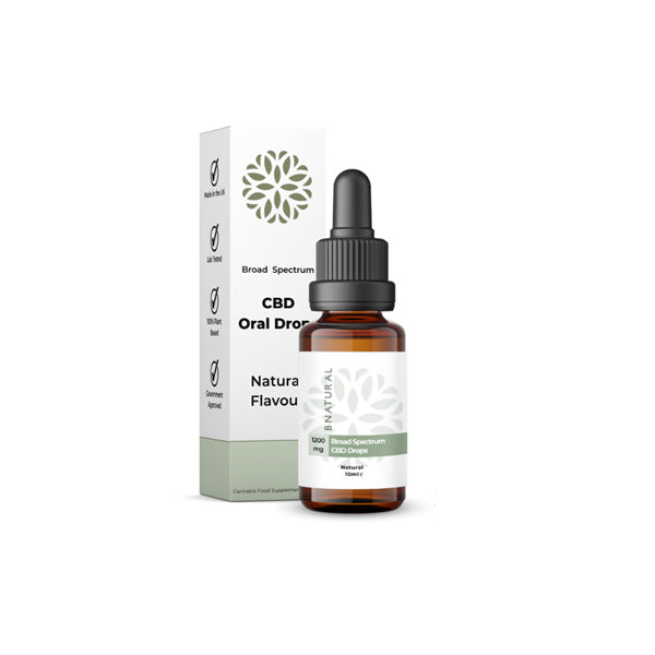 Bnatural 1200mg Broad Spectrum CBD Natural Oral Drops - 10ml