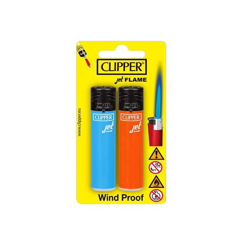 24 Clipper CKJ11RH Jet Flame Lighters Blister Pack Set - CKJ1L003UKH