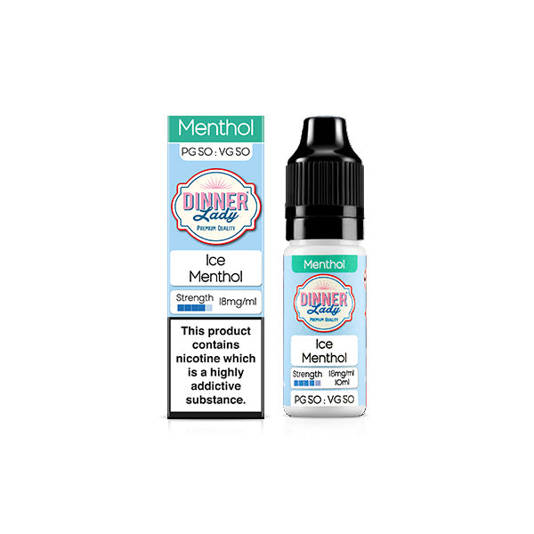 18mg Dinner Lady 50:50 Menthol 10ml Nic Salts (50VG/50PG)