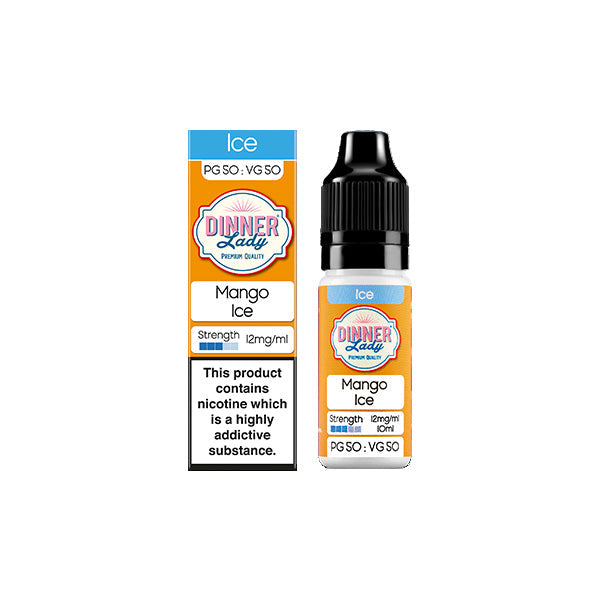 12mg Dinner Lady 50:50 Ice 10ml Nic Salts (50VG/50PG)