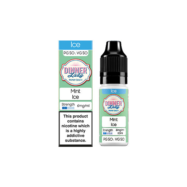 6mg Dinner Lady 50:50 Ice 10ml Nic Salts (50VG/50PG)