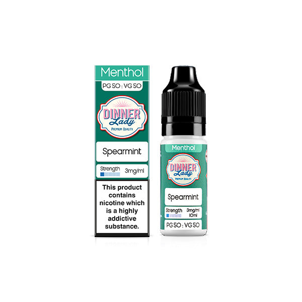 3mg Dinner Lady 50:50 Menthol 10ml Nic Salts (50VG/50PG)