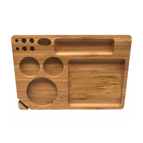 Medium Wooden Rolling Tray with Compartments - TRY-B230x155